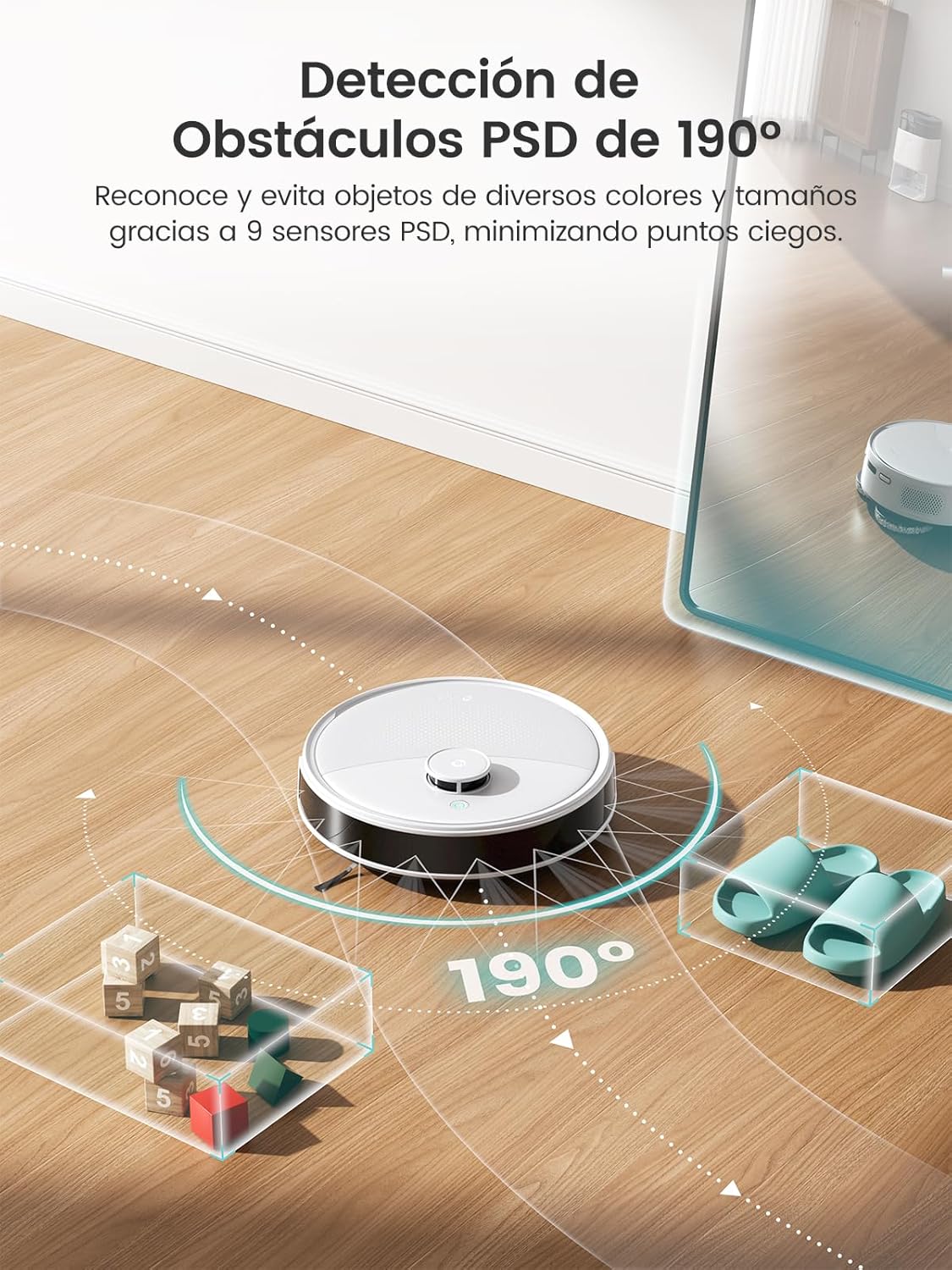 Lefant M3 Robot Odkurzający i Myjący z Bazą Samoczyszczącą, Nawigacja Laserowa dToF, Inteligentne Mapowanie, Unikanie Przeszkód PSD 190°, 12000Pa, Czas Pracy 220min, WiFi/Alexa/APP/i Watch, 2,4G & 5G