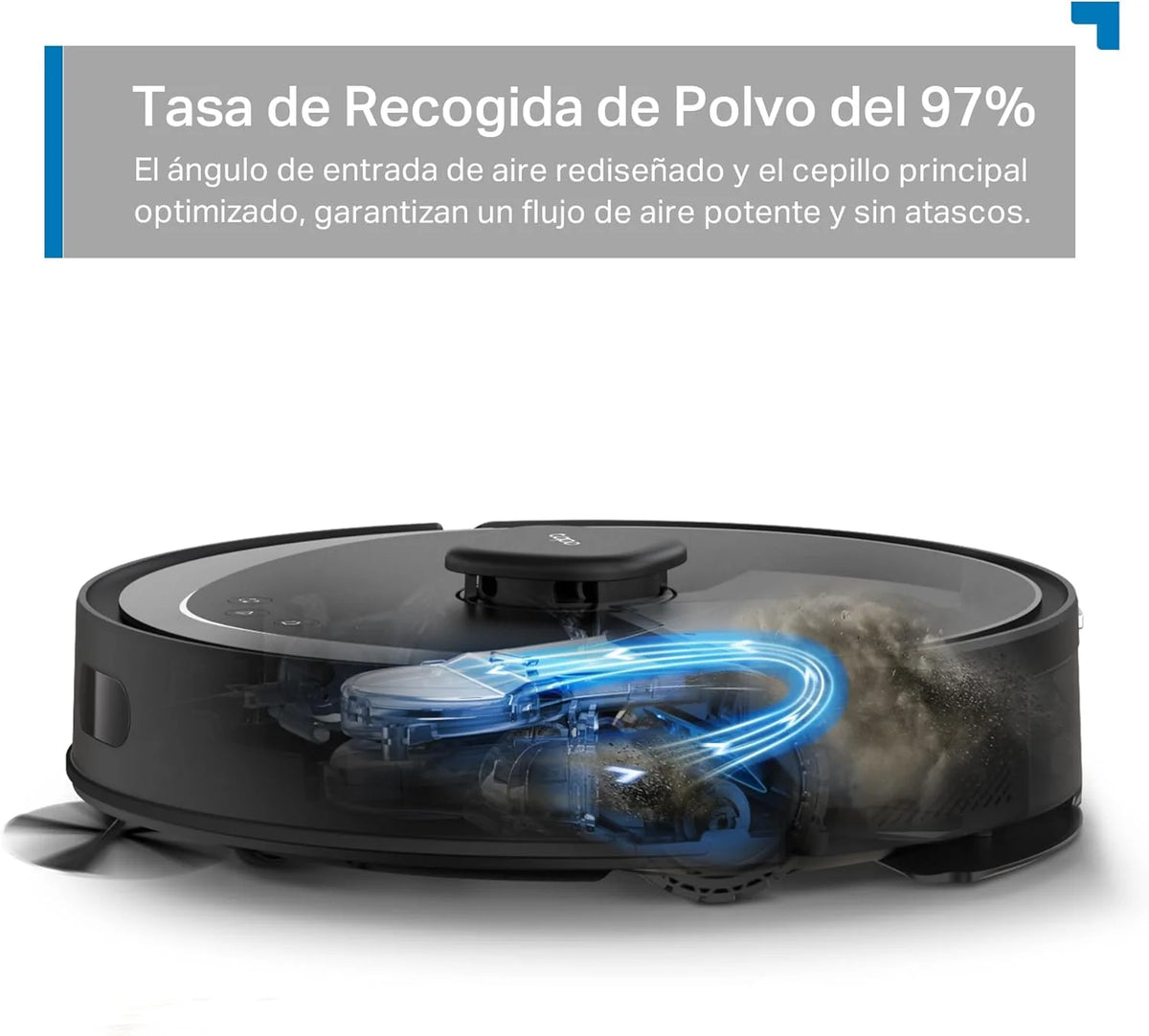 Tapo RV30 MAX Plus Robot Aspirador, Ultra Wysoka Siła Ssania 5300 Pa z Funkcją Mopa, Stacja Opróżniająca 3 l, Zaawansowana Nawigacja LiDAR+IMU, Sterowanie Głosowe i z Aplikacji, Czarny