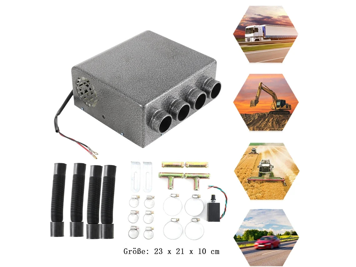 Nagrzewnica samochodowa, 12 V, 80 W, miedziany rdzeń grzejny, energooszczędna, niski poziom hałasu OEM
