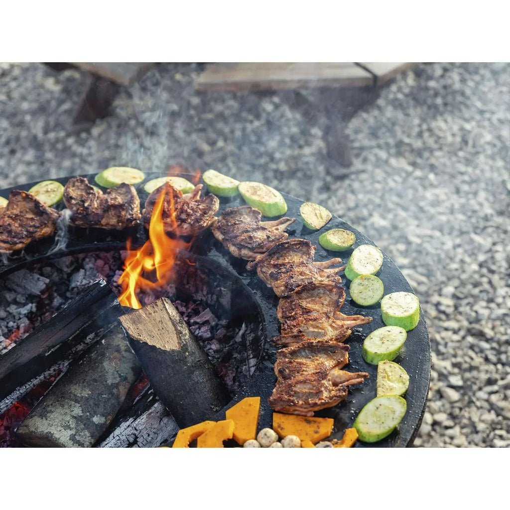 Grill Corten Z Płytą Do Smażenia 60 Cm