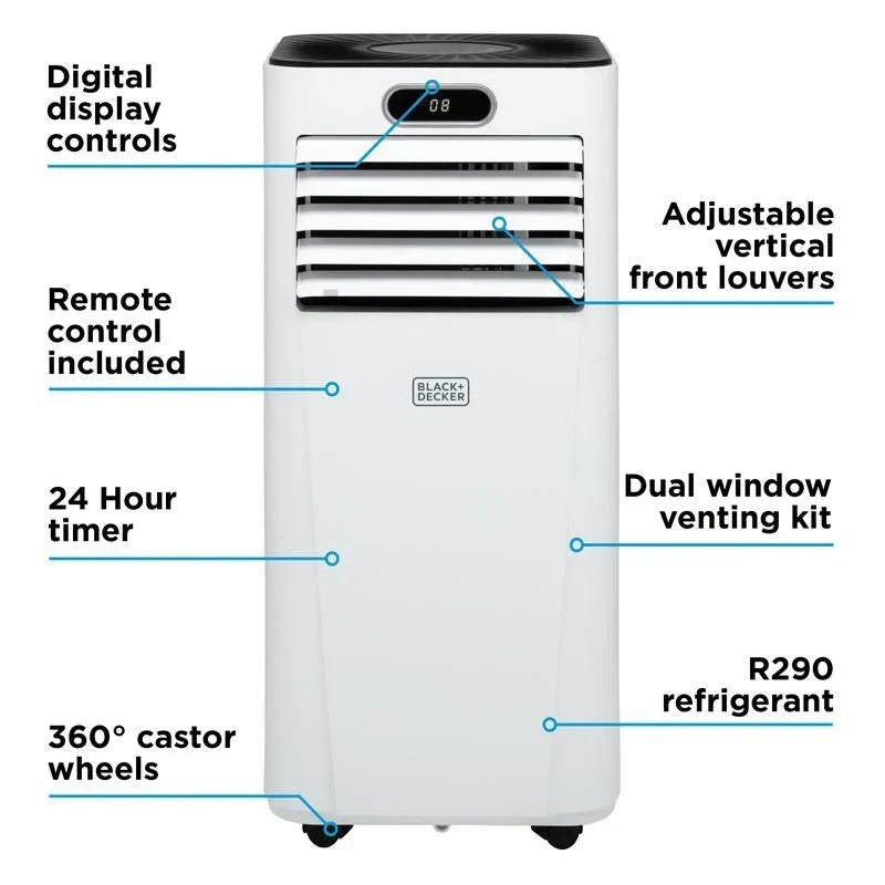 Inteligentny przenośny klimatyzator Black+Decker BXAC40025GB 9000 BTU