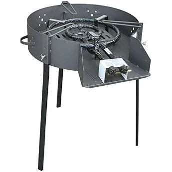 Flores Cortes - Okrągły Grill z Podpórkami 500 mm. Na Drewno i Węgiel Drzewny
