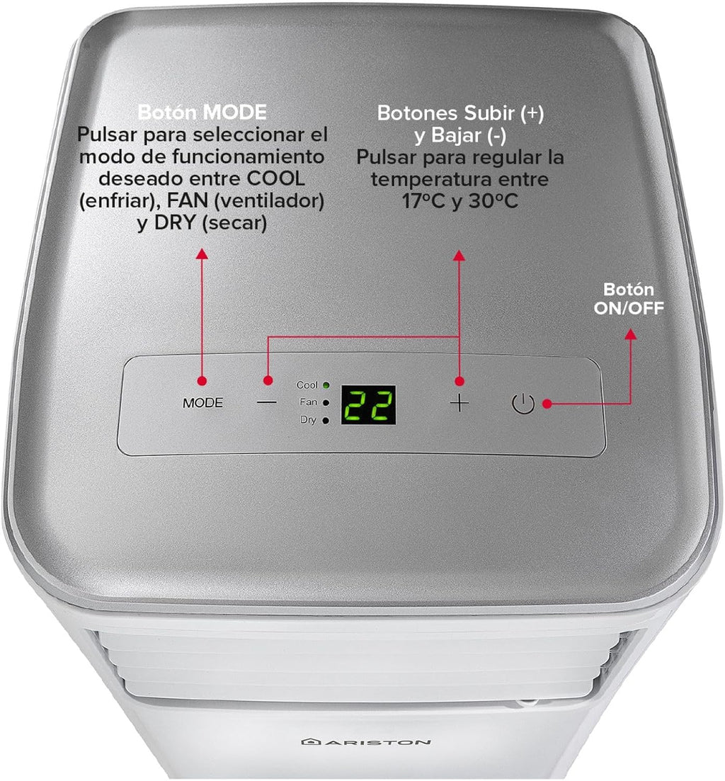 Ariston Mobis 9 Portable Air Conditioner (energy-efficient, quiet, easy to install). Designed for installation in Poland