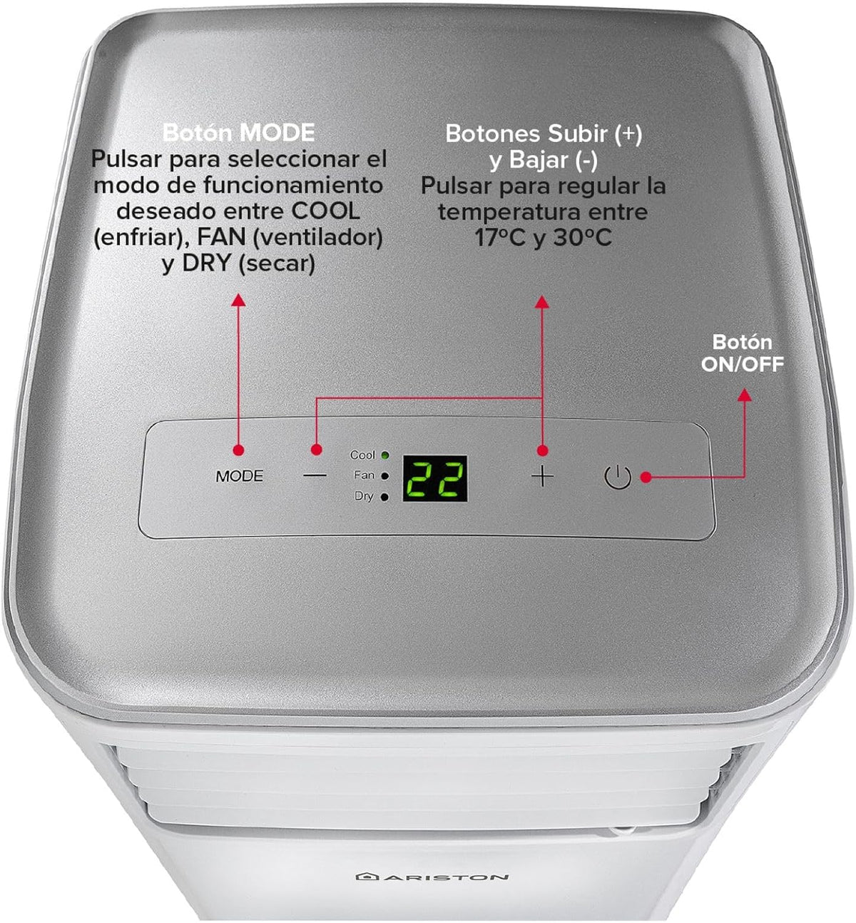 Ariston Mobis 9 Portable Air Conditioner (energy-efficient, quiet, easy to install). Designed for installation in Poland