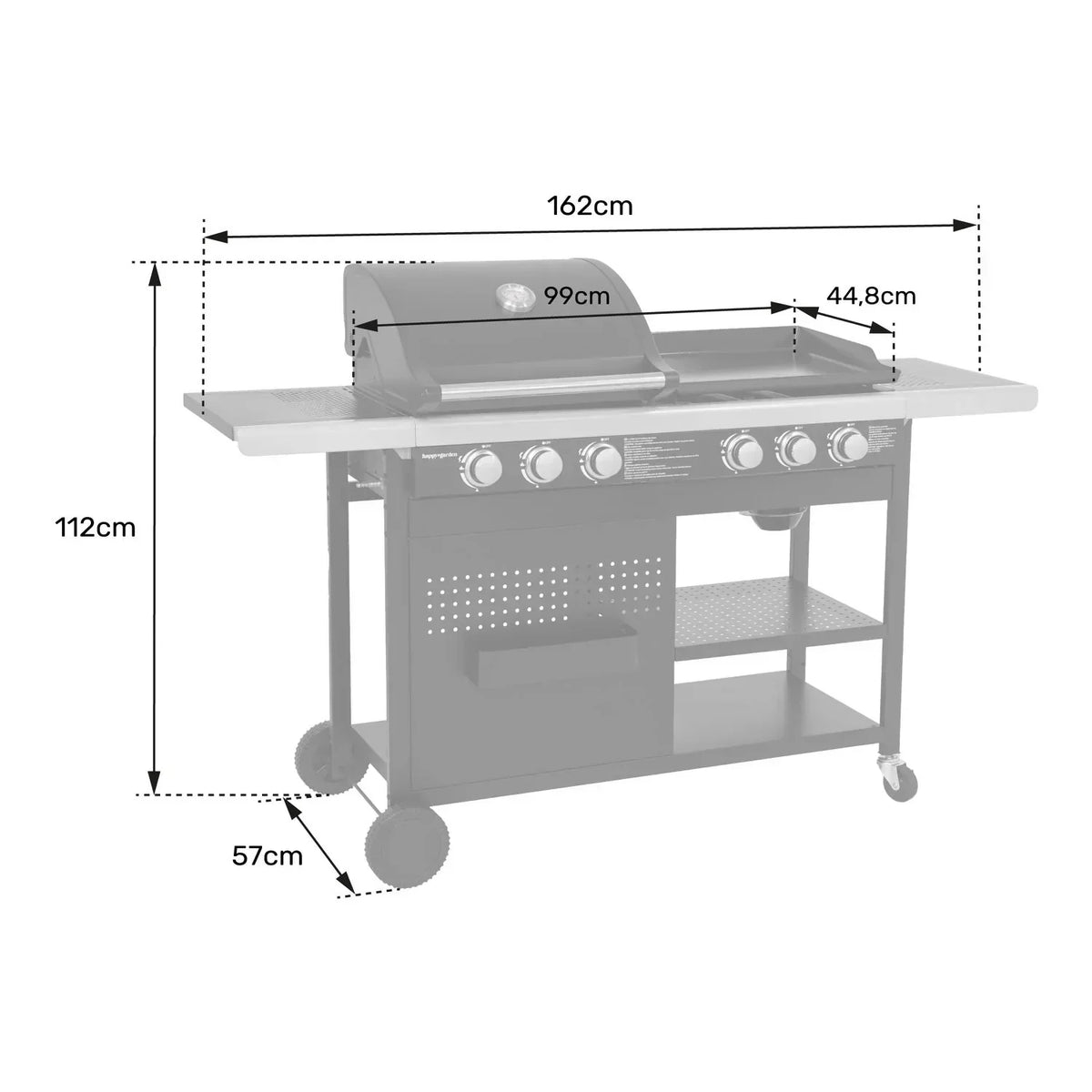 Grill gazowy Vesuvio Duo – 3 palniki + płyta 3 palniki