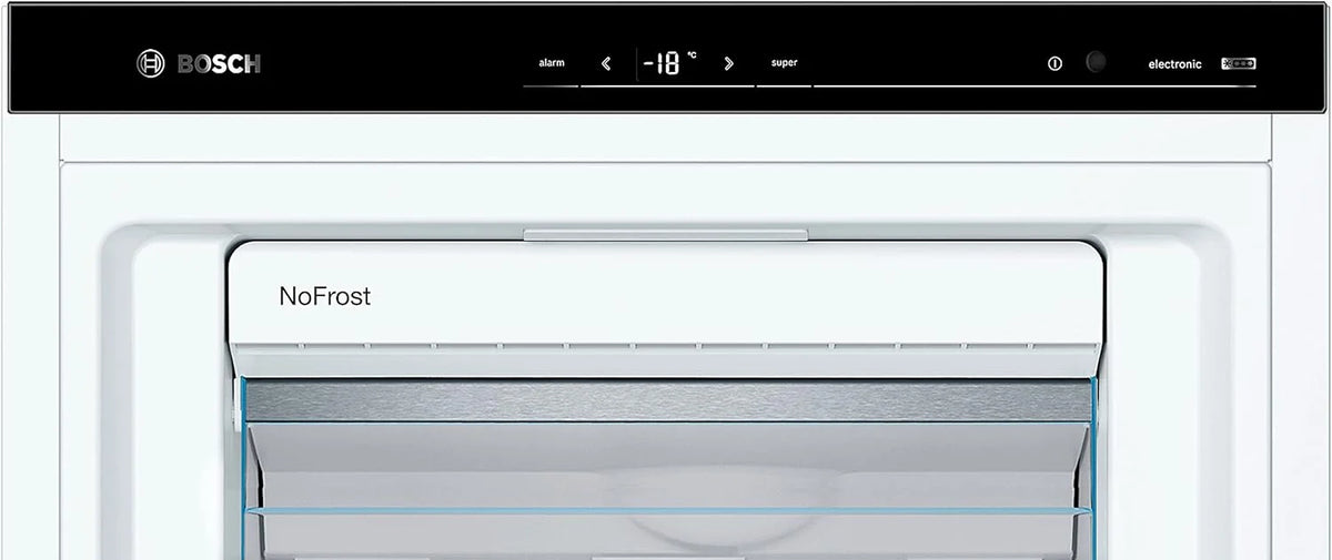 Bosch GSN51AWCV Seria 6 - Zamrażarka wolnostojąca, 161 x 70 cm, 175 kWh rocznie, biała, 290 L, rozmiar XXL, oświetlenie LED, VarioZone, NoFrost