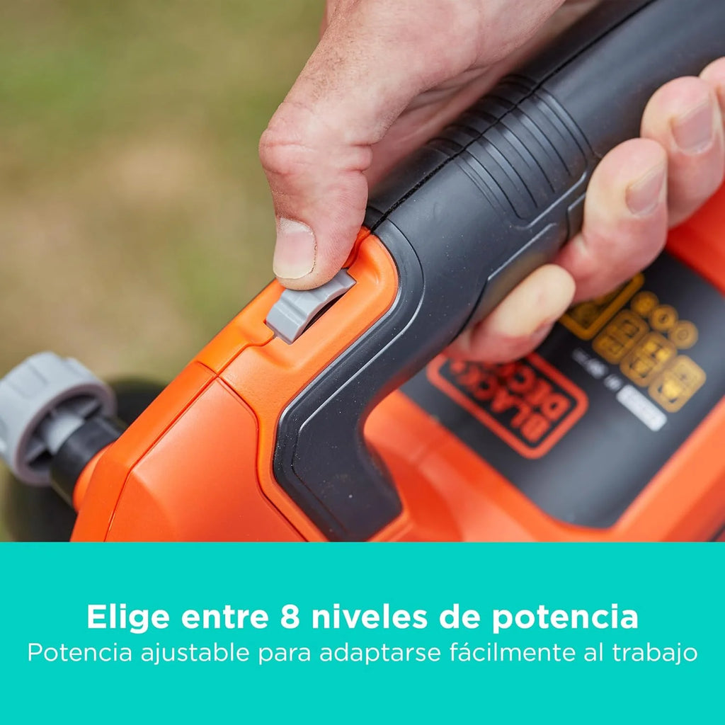 BLACK+DECKER Dmuchawa, odkurzacz i rozdrabniacz do liści 36 V, akumulatorowa, z workiem na liście 45 L i akumulatorem litowym 2,5 Ah, BCBLV3625L1-QW