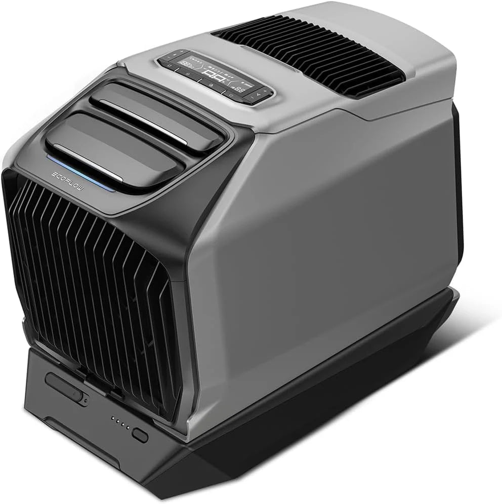 EcoFlow WAVE 3 Przenośny klimatyzator z akumulatorem 1024 Wh, chłodzenie 1800 W, ogrzewanie 2000 W, 8 h pracy, sterowanie przez aplikację, do namiotu, kampera, samochodu