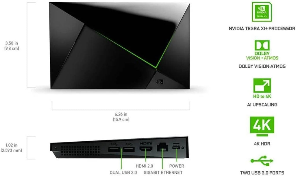 Nvidia Shield TV Pro, Procesor z Pilotem, Chrome, Czarny