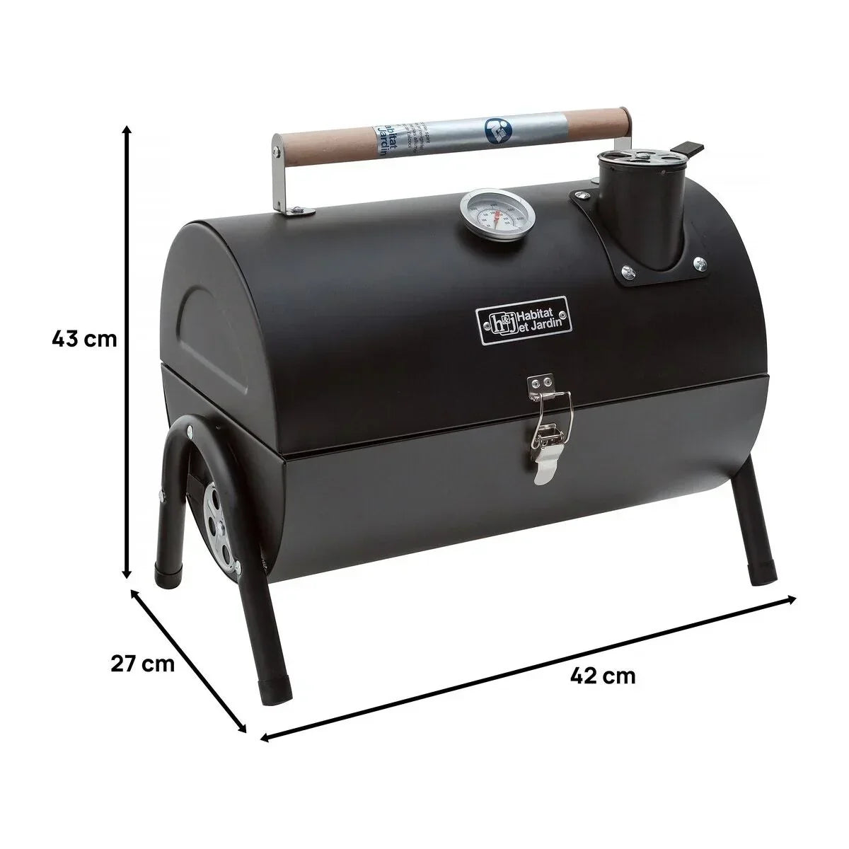 Przenośny Grill Węglowy „kapitan” – 42 X 27 X 43 Cm – Czarny