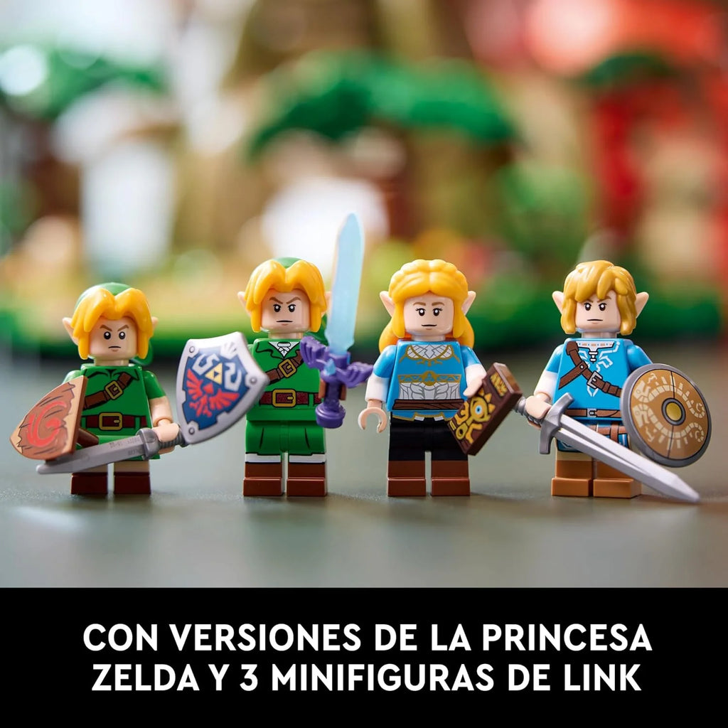 The Legend of Zelda Wielkie Drzewo Deku „2 w 1”, Zestaw Modelarski dla Dorosłych z Zeldą i 3 Minifigurkami Linka, Prezent dla Fanów Gier Wideo Ocarina of Time i Breath of The Wild 77092