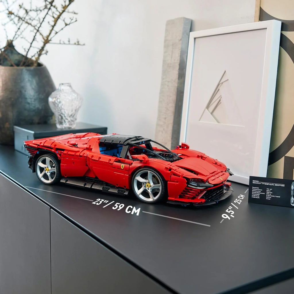 LEGO Technic Ferrari Daytona SP3, Czerwony Model Supersamochodu do Zbudowania, Skala 1:8, Kolekcjonerski Prezent dla Mężczyzn i Kobiet, Ostateczny Koncept Samochodu 42143