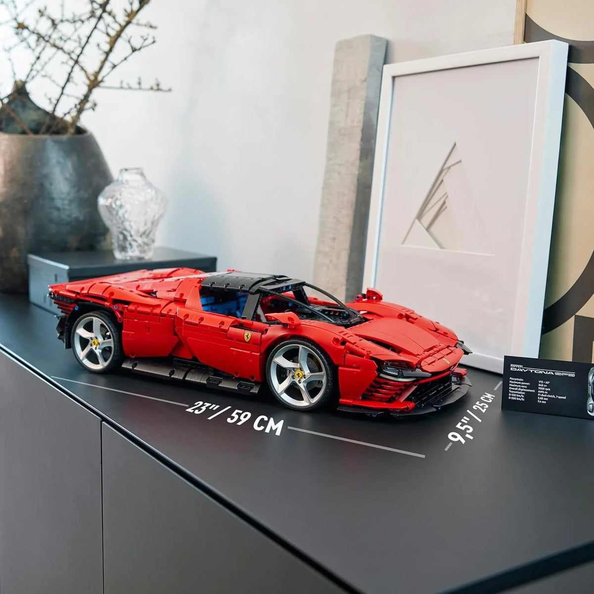 LEGO Technic Ferrari Daytona SP3, Czerwony Model Supersamochodu do Zbudowania, Skala 1:8, Kolekcjonerski Prezent dla Mężczyzn i Kobiet, Ostateczny Koncept Samochodu 42143