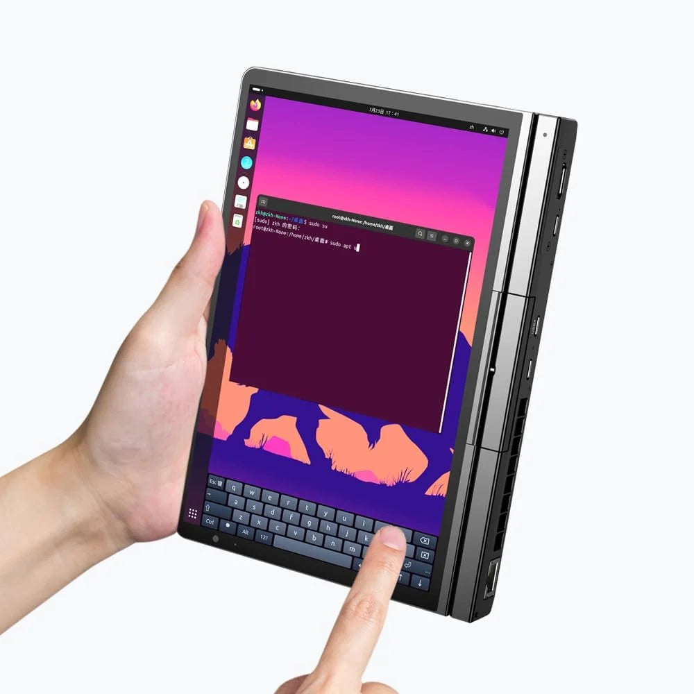 GPD Pocket 4 (8840U) Ultraprzenośny komputer PC z aluminium z systemem Windows 11, obrotowy ekran 8.8" Ultra HD 180°, Ryzen 7 8840U, 16 GB RAM LPDDR5x, 1 TB SSD NVMe, Wi-Fi 6E, Ethernet 2.5G, Bluetooth 5.3