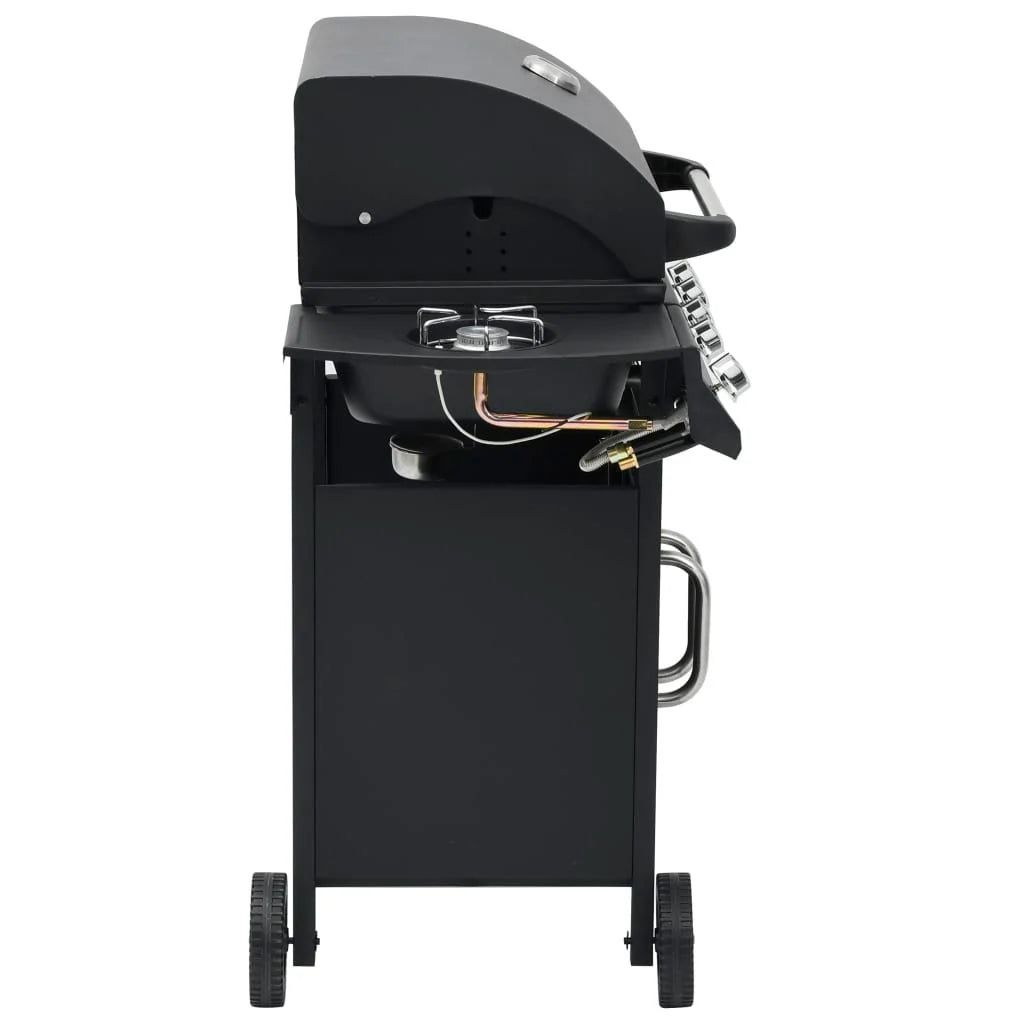 Grill gazowy Barbacoa 4+1 palniki czarny Vidaxl