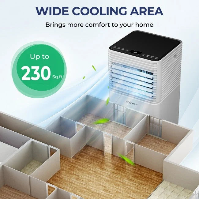 Przenośny klimatyzator 3 w 1 o mocy 8000 BTU z funkcją osuszania i wentylatora