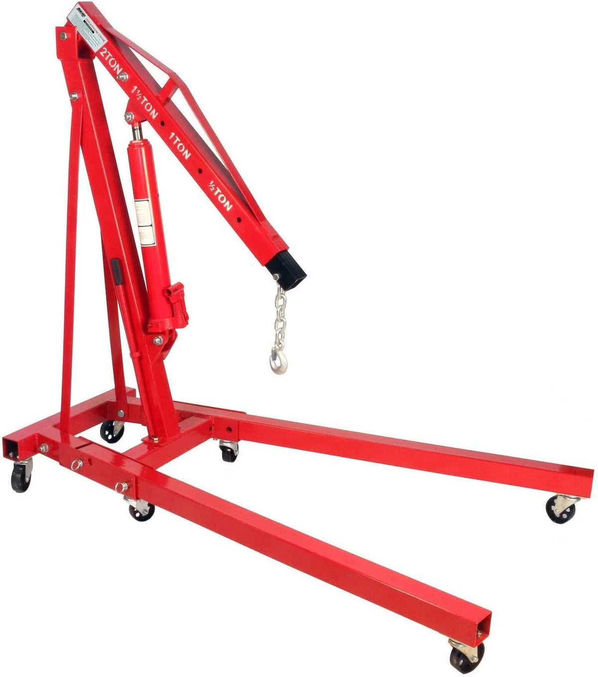 2026 Składany Żuraw Silnikowy Hydrauliczny 2 Tony Dragway Tools Cherry Picker Żuraw Warsztatowy z 6 W pełni Obrotowymi Kołami