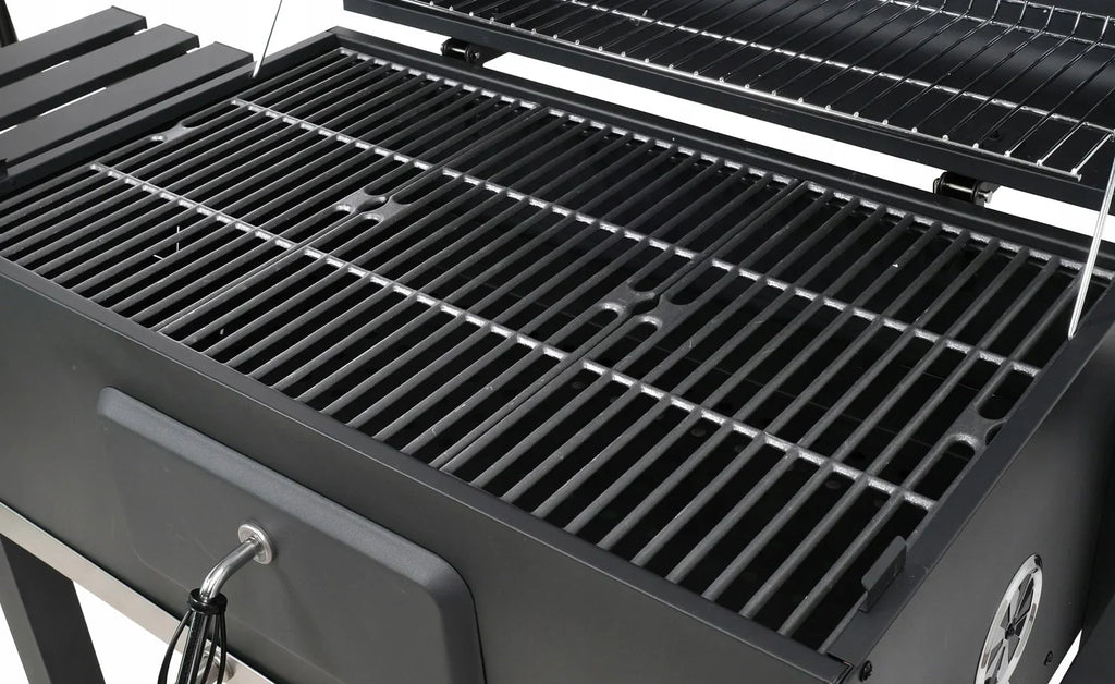LARGE XXL CHARCOAL GRILL ADJUSTABLE CAST IRON GRATE 78x42.5mm 3 SHELVES LUND
