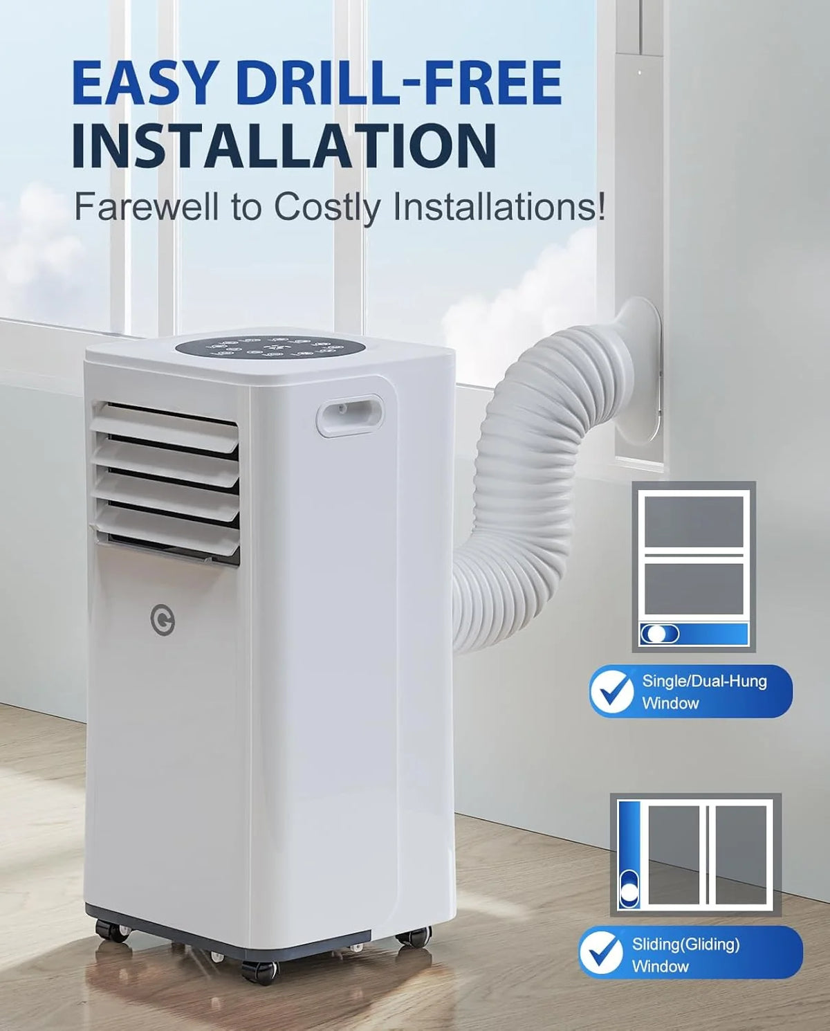Przenośny klimatyzator 9000 BTU, 4 w 1