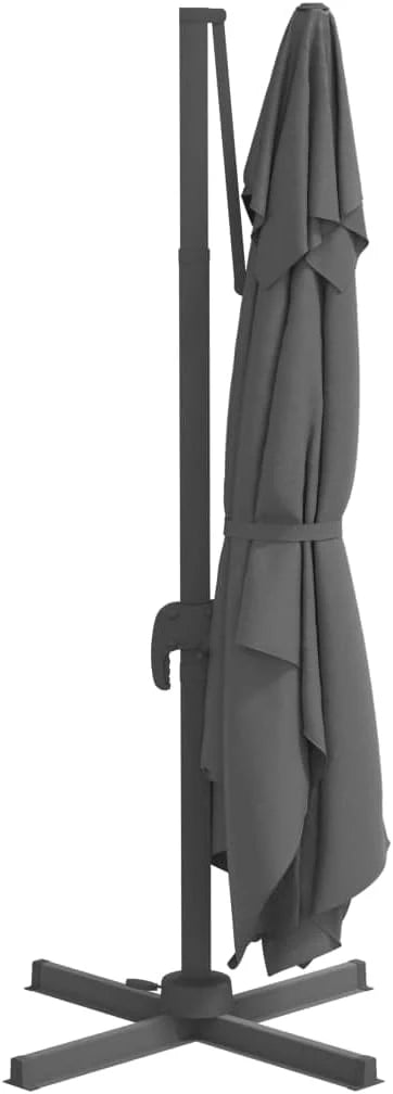 Parasol wspornikowy LED antracytowy, 400 x 300 cm