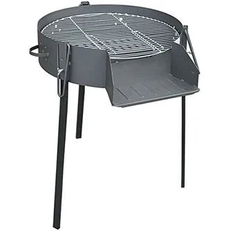 Flores Cortes - Okrągły Grill z Podpórkami 500 mm. Na Drewno i Węgiel Drzewny