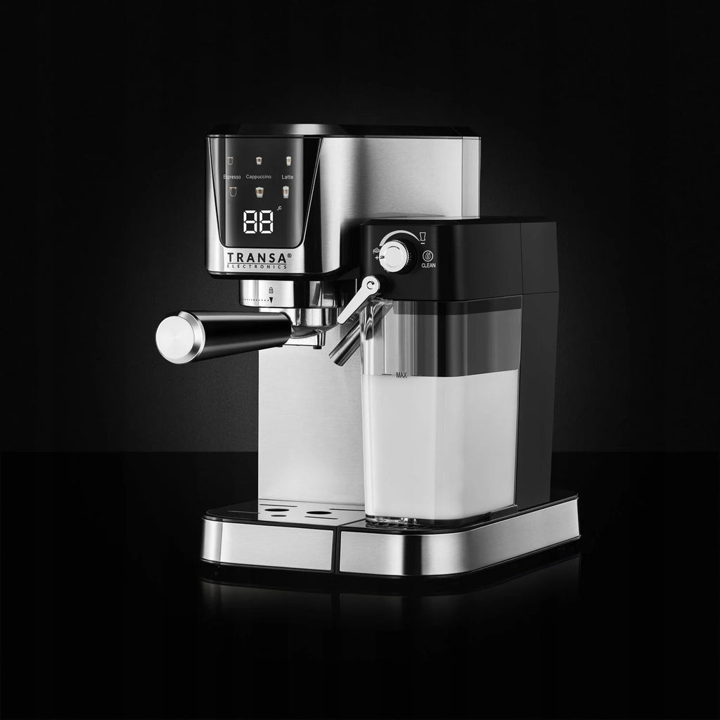 Portafilter espresso machine with AUTOMATIC LCD frother ULKA 20 BAR pump