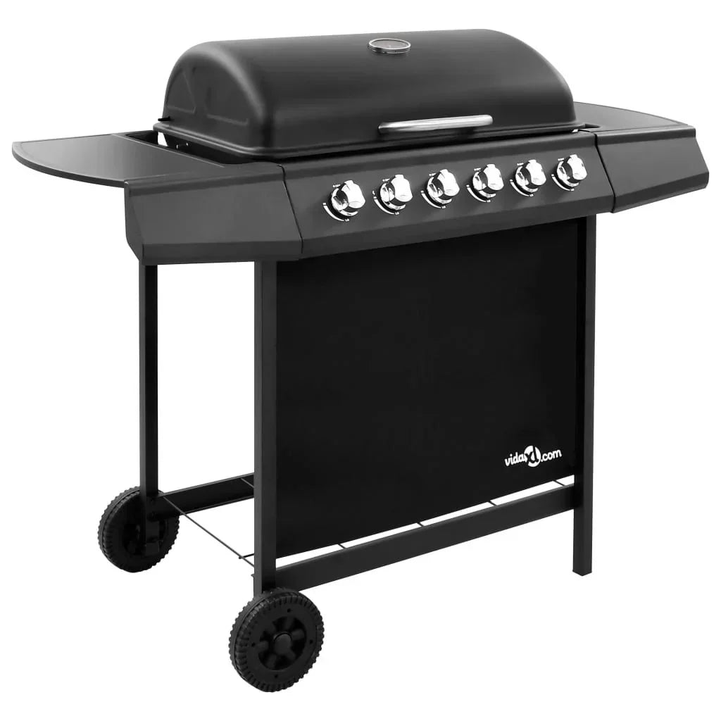 Czarny Grill Gazowy Vidaxl Z 6 Palnikami