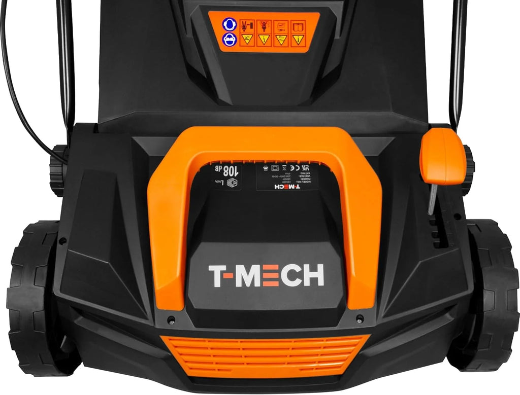 T-Mech Elektryczna Szczotka do Sztucznej Trawy, Zamiatarka, Grzebień, Dmuchawa + Worek Zbierający 50L, 12,2kg