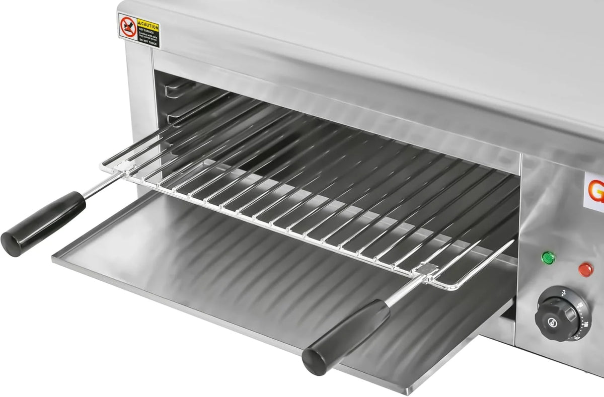 Profesjonalny Opiekacz Elektryczny Salamander 2000 W – Stal Nierdzewna 18/10 – Timer 30 min – 50-300 °C – Zastosowanie Przemysłowe HoReCa