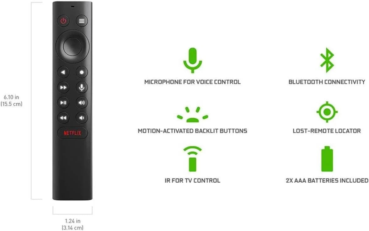 Nvidia Shield TV Pro, Procesor z Pilotem, Chrome, Czarny