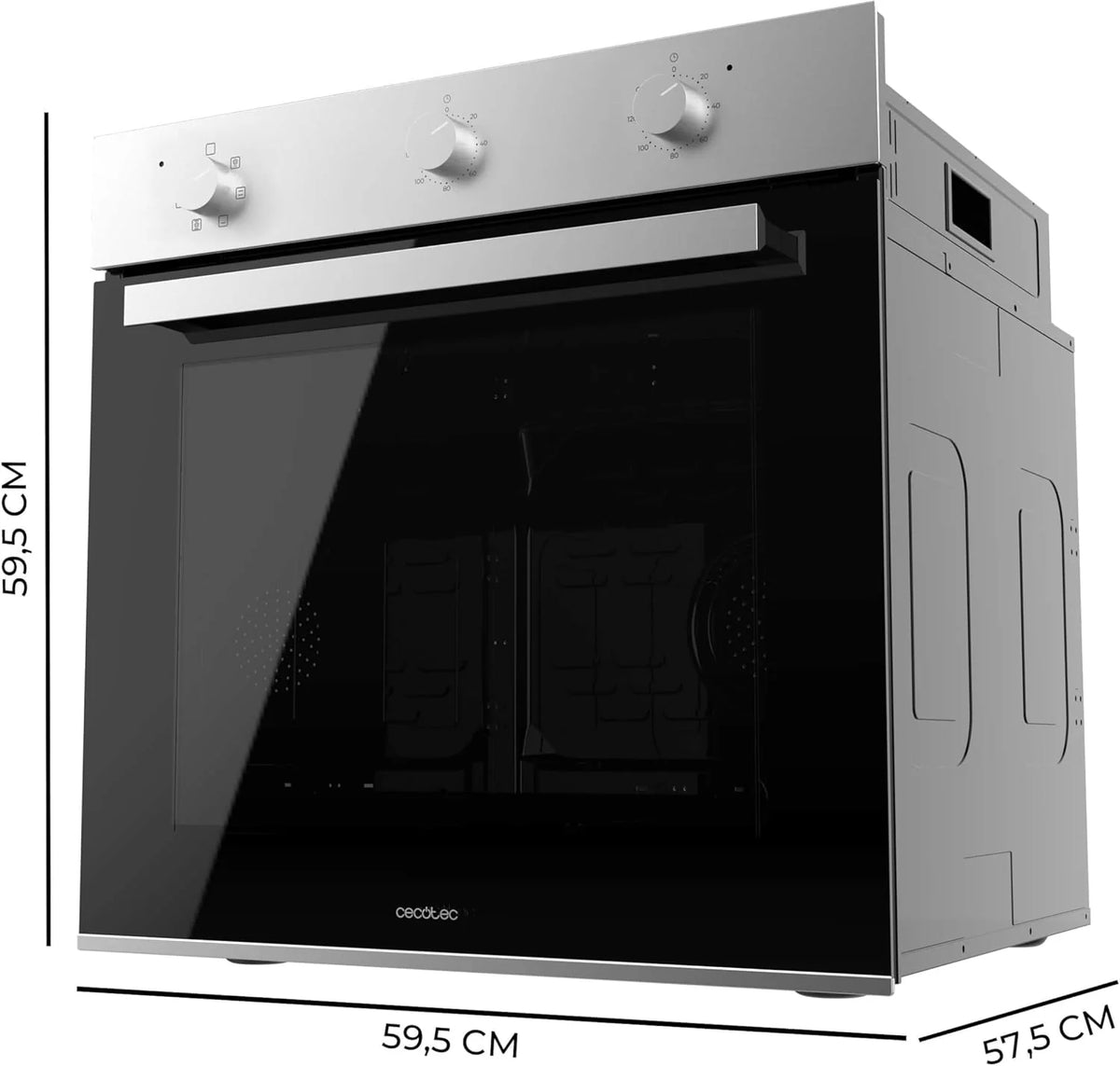 Piekarnik do zabudowy Cecotec Multifunción 70L Bolero Hexa M236000 Line Time. 2800W, 6 funkcji, timer, Steam Base XXL, Steam Assist, Steam EasyClean, wentylator chłodzący, tryb rozmrażania, Eco, konwekcja