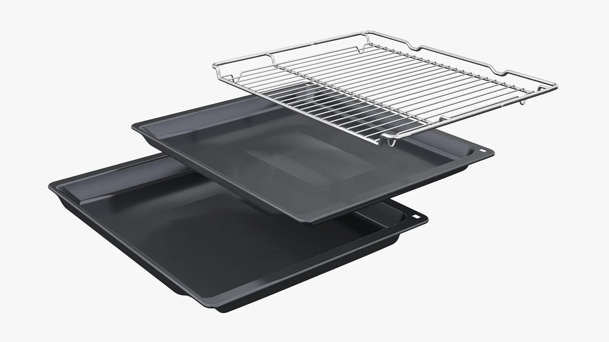 Bosch - Piekarnik wielofunkcyjny z funkcją dodawania pary, 60 cm, Seria 8, Elektroniczny panel sterowania TFT TouchControl Plus, AirFry, Home Connect, Czarny, HRG7361B1