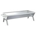 Taca na Grill Ze Stali Nierdzewnej Srebrna 118x42x30,5 cm Vidaxl