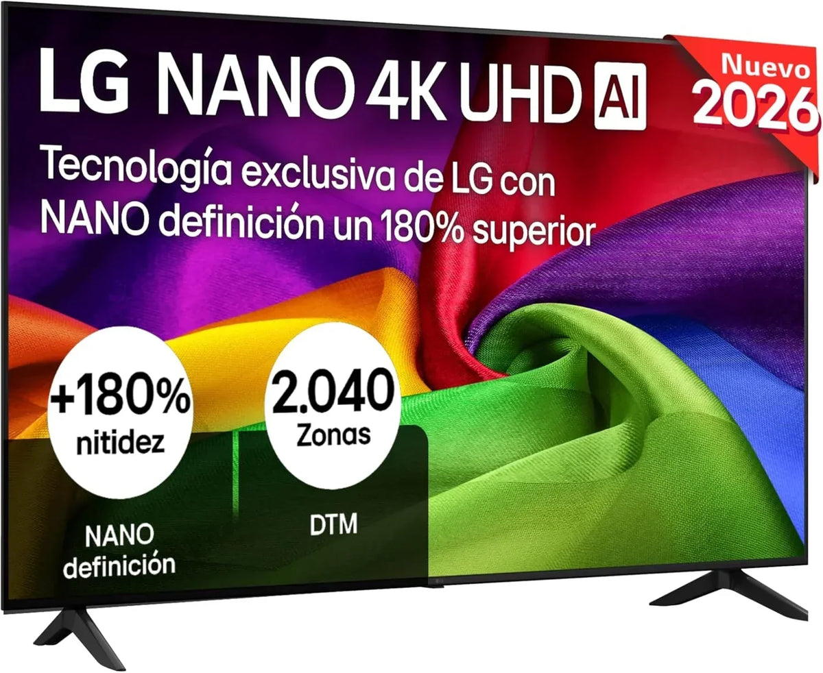 LG 43UA73006LA - Telewizor 43", UHD 4K, WebOS 25, Ultimate IA, HDR10 Pro, Super Upscaling, Dolby Digital Plus, Google Assistant, Czarny