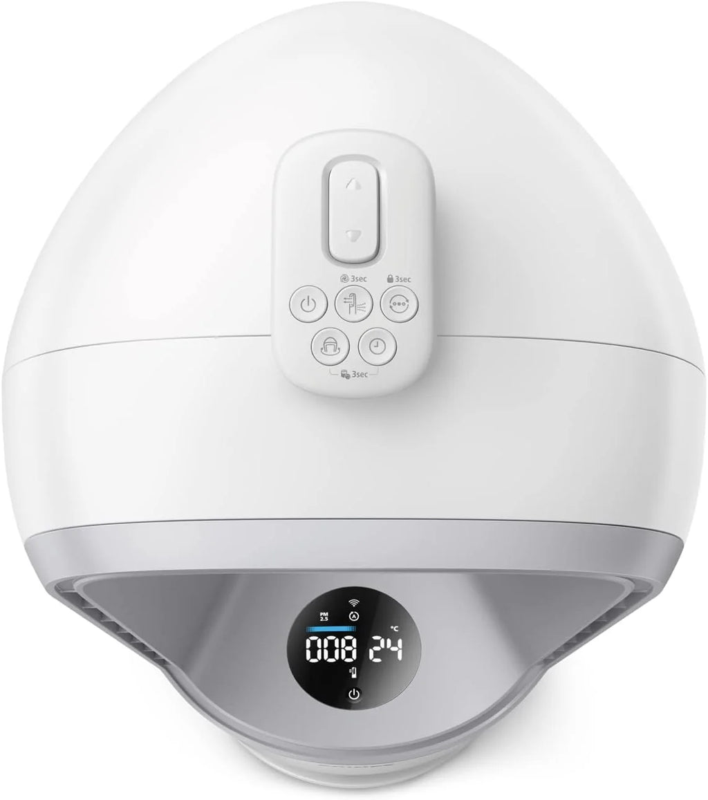 Philips Oczyszczacz i nawilżacz powietrza 2 w 1 z serii 3000, 131 m², filtr NanoProtect HEPA i filtr z aktywnym węglem usuwa 99,97% wszystkich niewidocznych cząstek, kolor biały (AC3737/10)