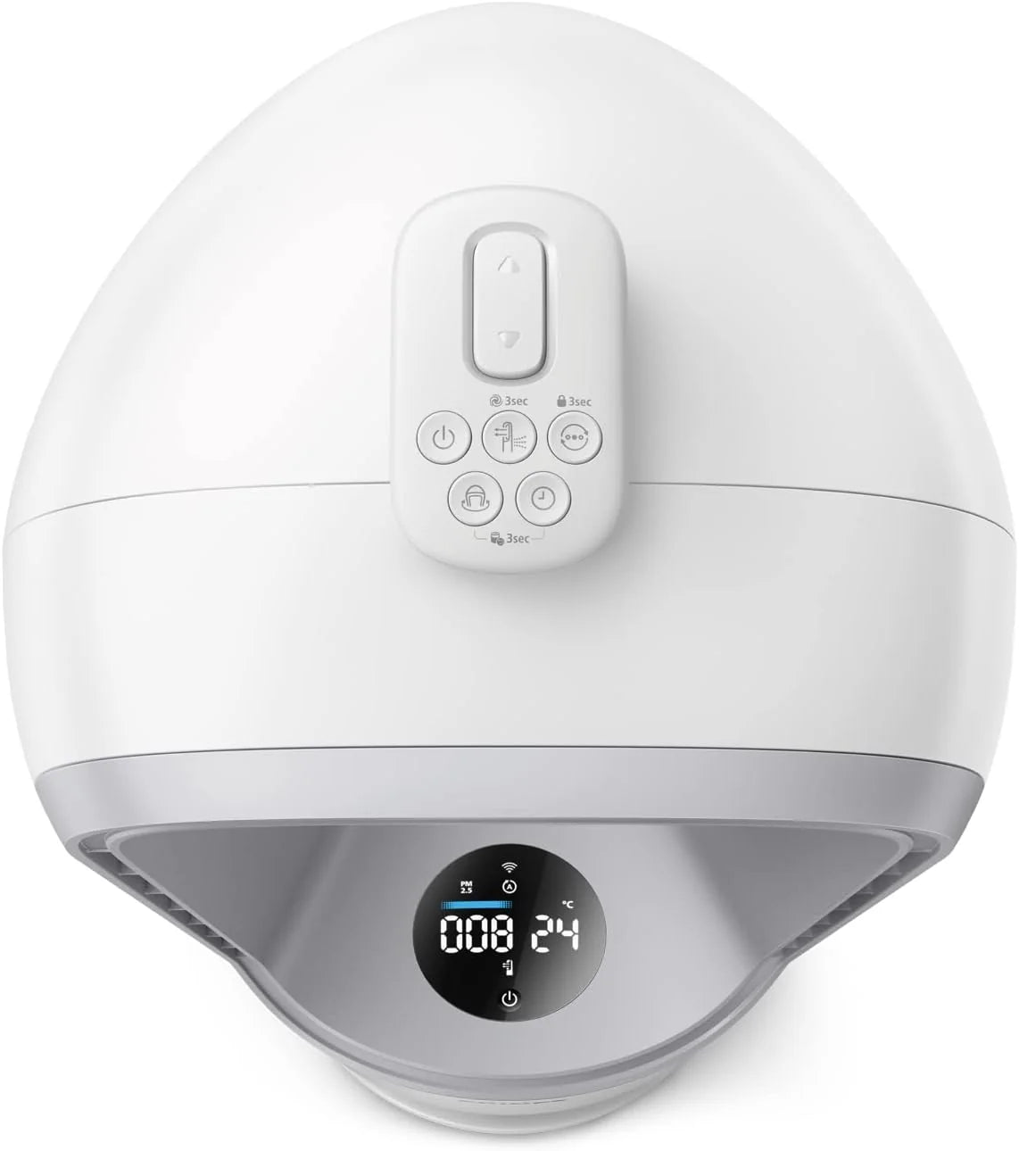 Philips Oczyszczacz i nawilżacz powietrza 2 w 1 z serii 3000, 131 m², filtr NanoProtect HEPA i filtr z aktywnym węglem usuwa 99,97% wszystkich niewidocznych cząstek, kolor biały (AC3737/10)