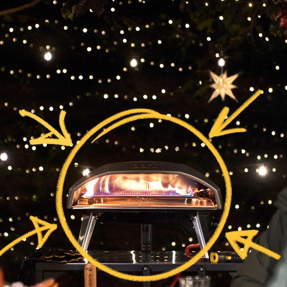 Ooni Koda 16 Gas – Przenośny piec zewnętrzny 37 mBar – Domowa pizza w 60 sekund – Wysoka temperatura – Przenośny i szybki – IT|ES|FR|BE|CZ|IE|LV|LT|LU|PT
