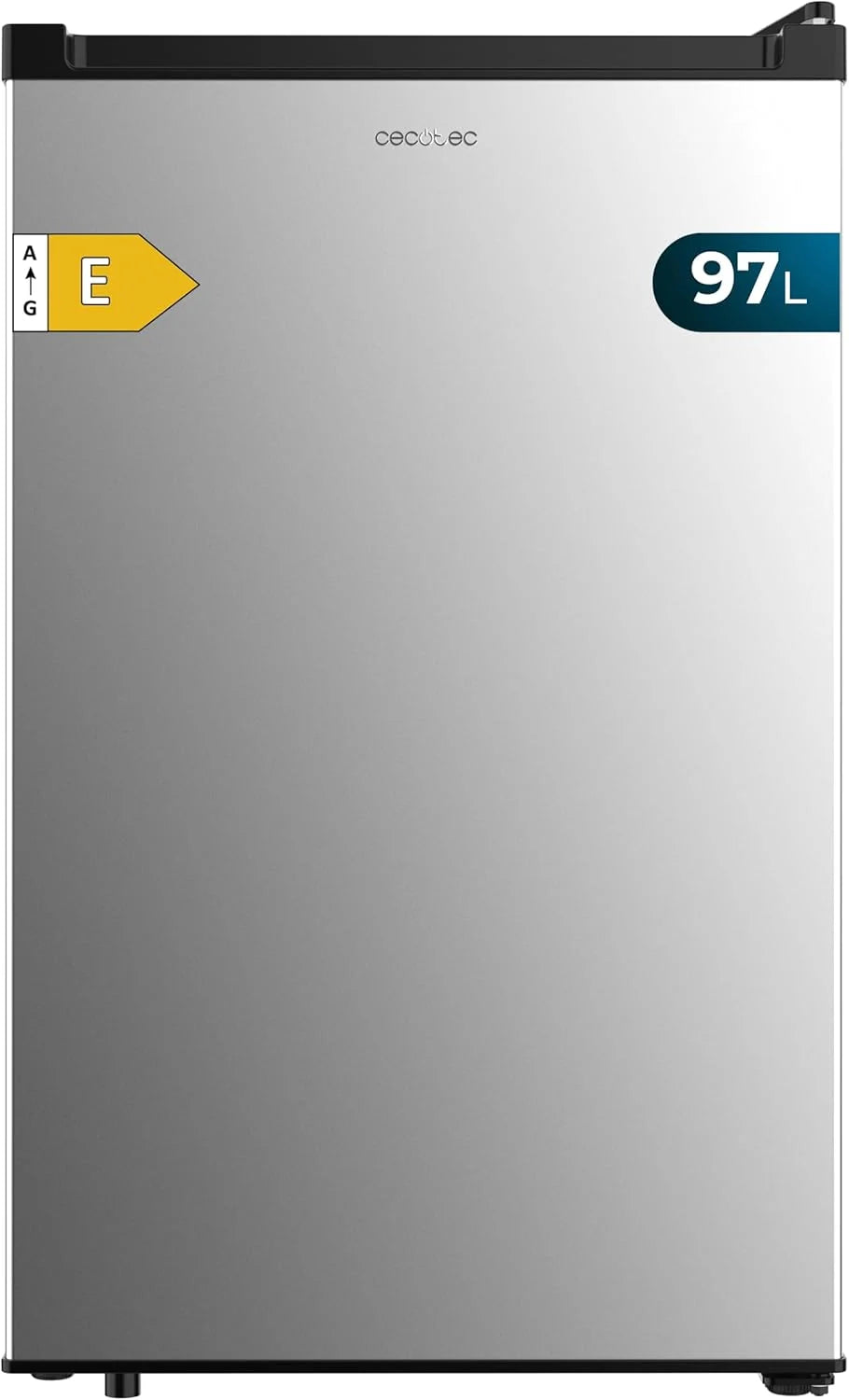 Cecotec Zamrażarka Pionowa Nablatowa 97 L Bolero CoolMarket TF 97 Inox, Klasa Energetyczna E, Kompaktowa konstrukcja, Drzwi odwracalne, 3 Szuflady, Wymiary 55,1 x 57,5 x 83,5 cm, Kolor Inox