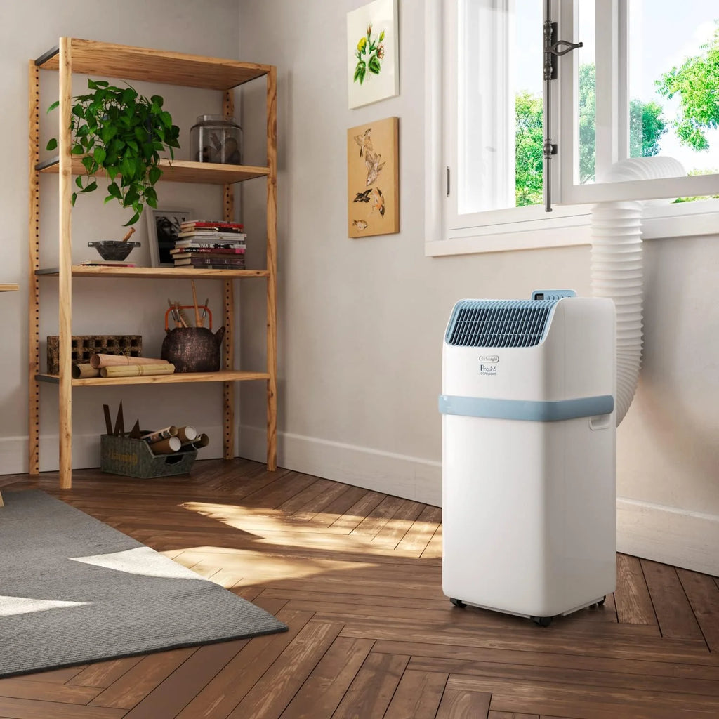 Pinguino Compact PAC ES72 YOUNG Przenośny klimatyzator 8300 BTU/h, 2,1 kW, do 60m³, funkcja osuszania i wentylacji, 24-godzinny programator czasowy