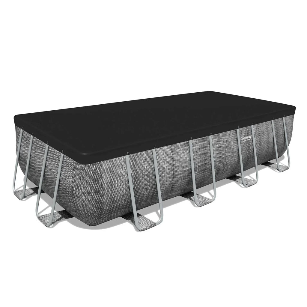 Basen Stelażowy Bestway Power Steel Rattan 549x274x122 cm z Pompą Kartuszową 5.678 l/h, Pokrywą i Drabinką