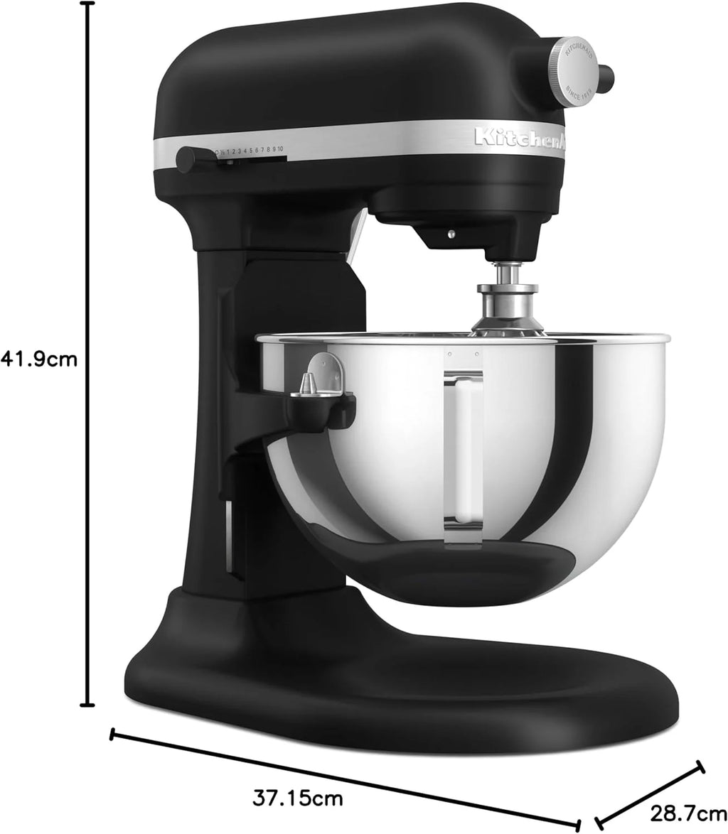 KitchenAid Heavy DUTY, planetarny z podnoszoną misą 5,2 L – czarny matowy 5 KSM55SXXEBM