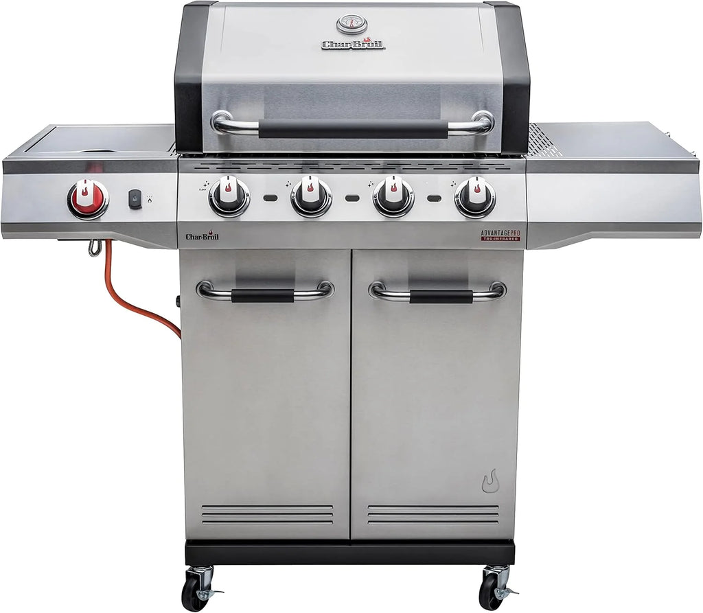 Char-Broil Grill gazowy Advantage PRO S 4 - Grill gazowy z 4 palnikami i technologią TRU-Infrared, palnik o wysokiej wydajności 900°C, ruszty żeliwne