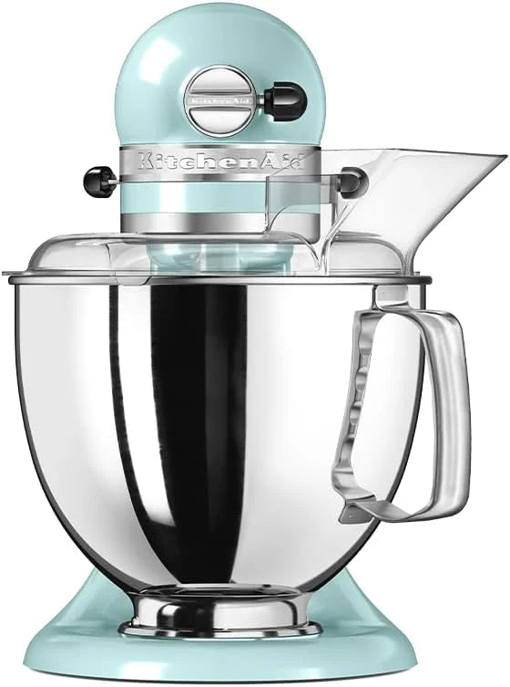 KitchenAid Mikser planetarny — Artisan — Robot kuchenny z uchylną głowicą — Mikser z 5 akcesoriami — Mikser cukierniczy z 2 misami ze stali nierdzewnej — 4,8 L i 3 L — Błękitny lód