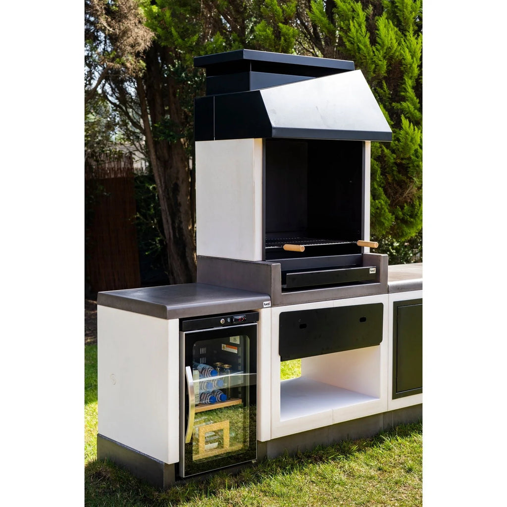 Tuozi - Grill Murowany Na Drewno I Węgiel Model Kitaway Otte (szary/biały - 84 X 63 X 206 Cm) Nr ref.: T00170