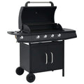 Grill Gazowy 4+1 Palniki Czarny Vidaxl