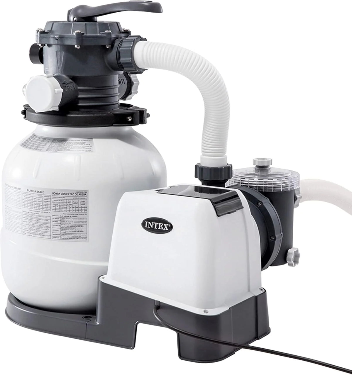 INTEX 55222 - Basen rozporowy 732x366x132 cm Pakiet Deluxe + pompa filtrująca z chlorinatorem