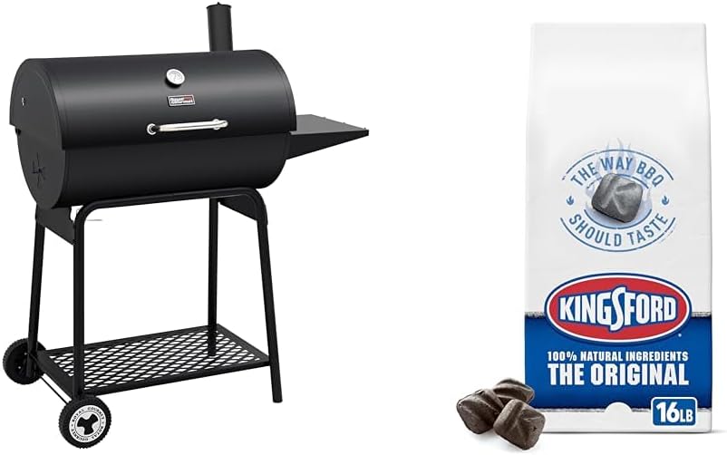 Grill węglowy Royal Gourmet CC1830 30 cali z bocznym stolikiem, grill zewnętrzny z 627 calami kwadratowymi powierzchni do gotowania na ogród, patio i imprezy, czarny, 2026