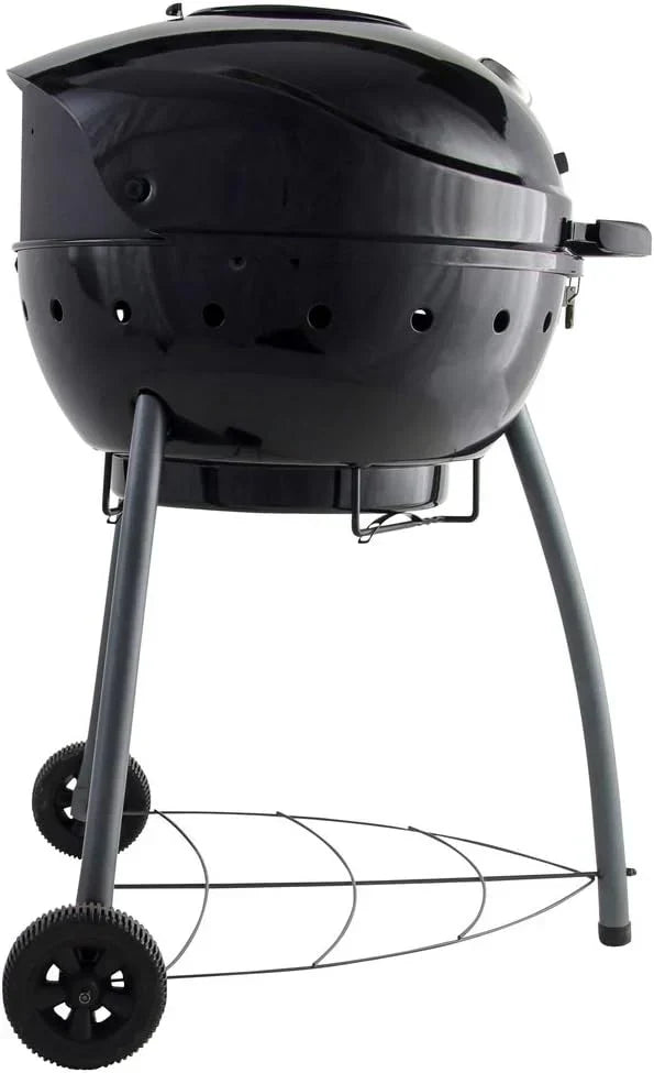 Grill węglowy Char-Broil Kettleman Charcoal Barbecue - Ruszt na węgiel drzewny, technologia TRU-Infrared, wyjmowana tacka na popiół - Idealny do gotowania na świeżym powietrzu, w ogrodzie i na patio