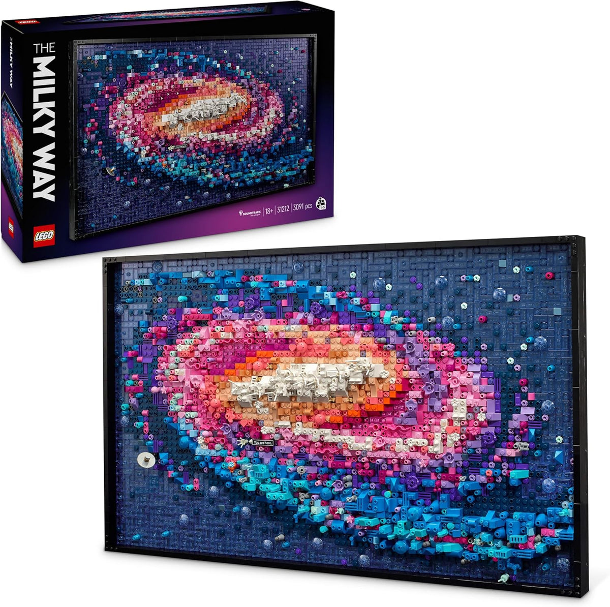 Art Galaxia Droga Mleczna Sztuka Ścienna i Dekoracja Ścienna do Salonu i Domu, Kreatywny Prezent Astronomiczny dla Mężczyzn i Kobiet, Model dla Dorosłych, Plakat 3D 31212