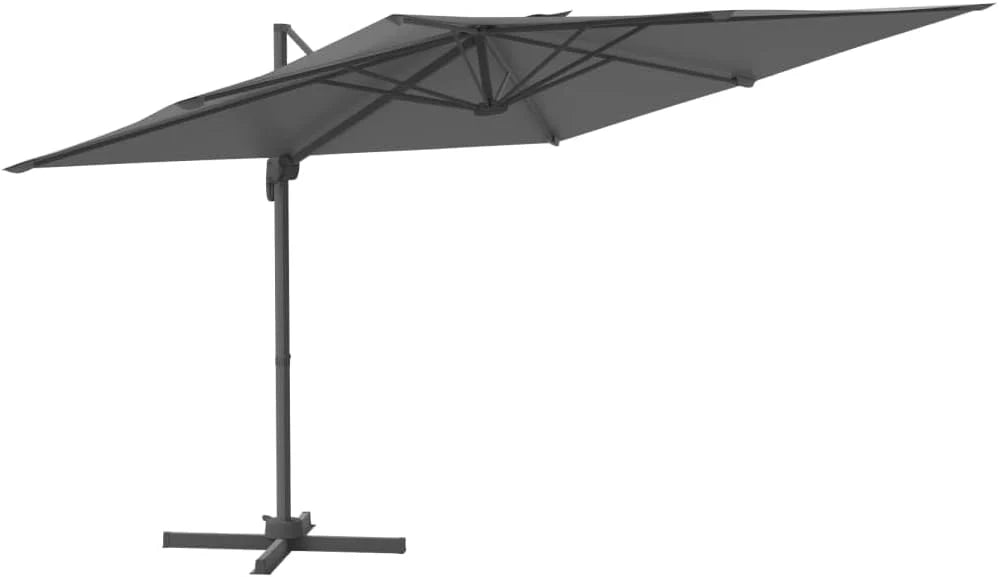 Parasol wspornikowy LED antracytowy, 400 x 300 cm